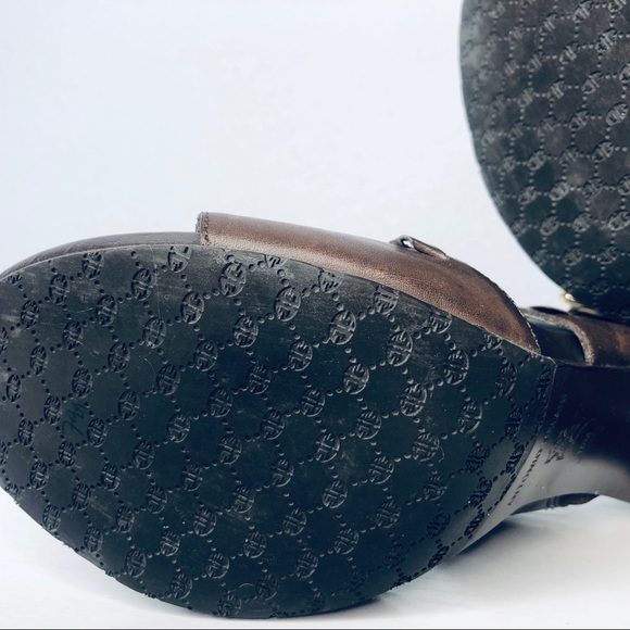 ANTONIO MELANI "Kenndal" Brown Leather Sandals 10 - Picture 10 of 13